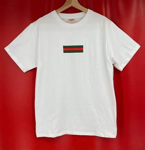 gucci supreme boc logo|supreme box shirt logo.